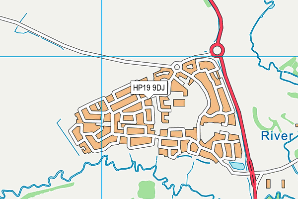 HP19 9DJ map - OS VectorMap District (Ordnance Survey)