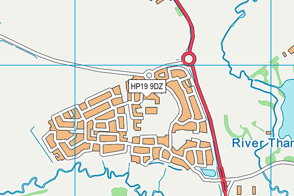 HP19 9DZ map - OS VectorMap District (Ordnance Survey)