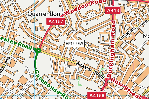 HP19 9EW map - OS VectorMap District (Ordnance Survey)