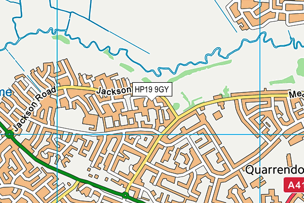 HP19 9GY map - OS VectorMap District (Ordnance Survey)