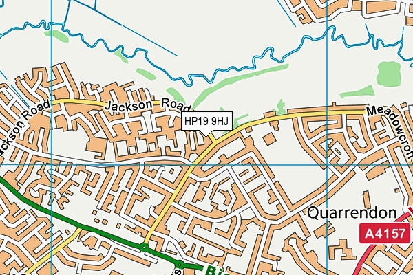 HP19 9HJ map - OS VectorMap District (Ordnance Survey)