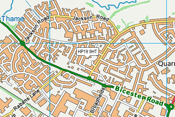 HP19 9HT map - OS VectorMap District (Ordnance Survey)