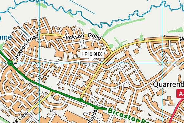 HP19 9HX map - OS VectorMap District (Ordnance Survey)