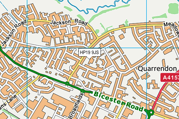 HP19 9JS map - OS VectorMap District (Ordnance Survey)