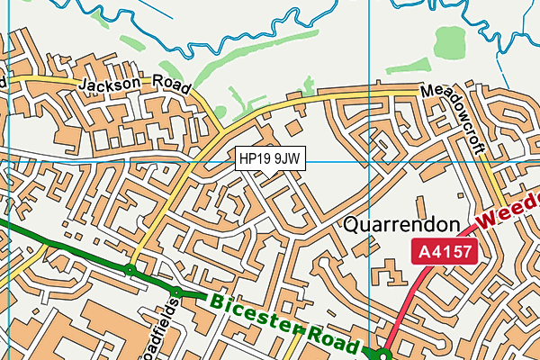 HP19 9JW map - OS VectorMap District (Ordnance Survey)