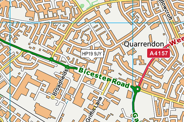 HP19 9JY map - OS VectorMap District (Ordnance Survey)