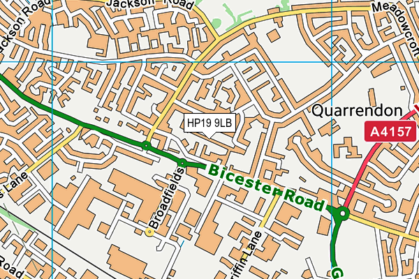 HP19 9LB map - OS VectorMap District (Ordnance Survey)