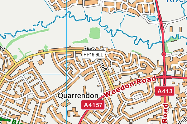 HP19 9LL map - OS VectorMap District (Ordnance Survey)