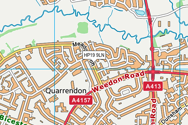 HP19 9LN map - OS VectorMap District (Ordnance Survey)