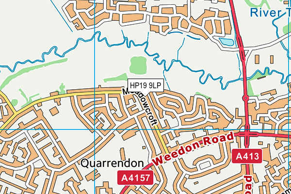 HP19 9LP map - OS VectorMap District (Ordnance Survey)