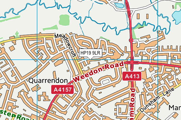 HP19 9LR map - OS VectorMap District (Ordnance Survey)