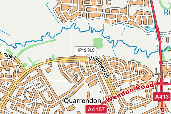 HP19 9LS map - OS VectorMap District (Ordnance Survey)