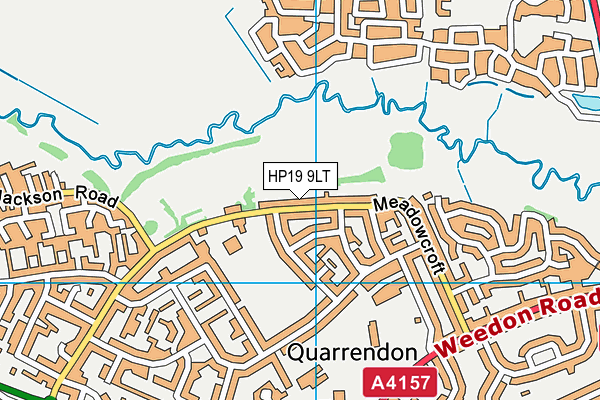 HP19 9LT map - OS VectorMap District (Ordnance Survey)
