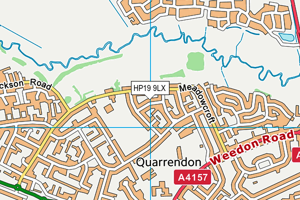 HP19 9LX map - OS VectorMap District (Ordnance Survey)