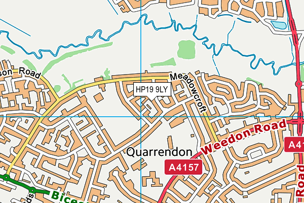 HP19 9LY map - OS VectorMap District (Ordnance Survey)