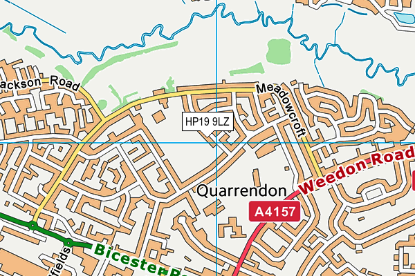 HP19 9LZ map - OS VectorMap District (Ordnance Survey)