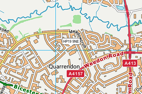 HP19 9NE map - OS VectorMap District (Ordnance Survey)