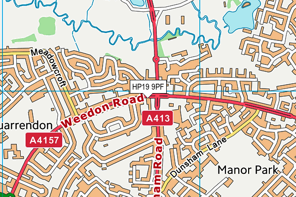 HP19 9PF map - OS VectorMap District (Ordnance Survey)