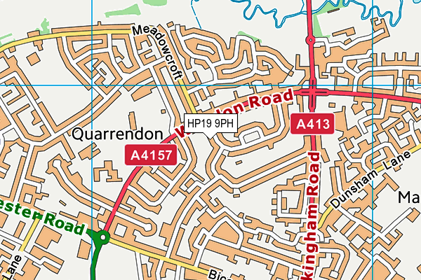 HP19 9PH map - OS VectorMap District (Ordnance Survey)