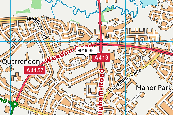 HP19 9PL map - OS VectorMap District (Ordnance Survey)