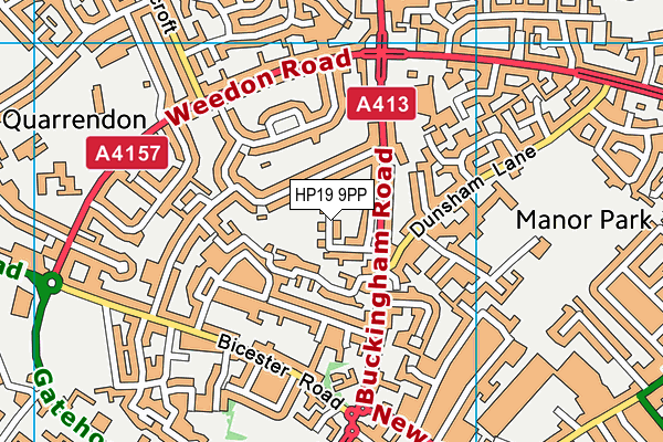 HP19 9PP map - OS VectorMap District (Ordnance Survey)