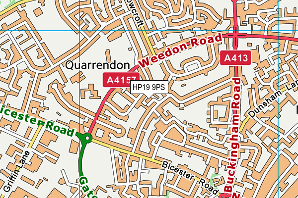 HP19 9PS map - OS VectorMap District (Ordnance Survey)