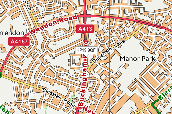 HP19 9QF map - OS VectorMap District (Ordnance Survey)