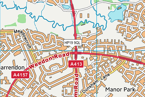 HP19 9QL map - OS VectorMap District (Ordnance Survey)
