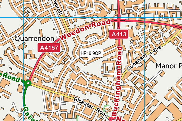 HP19 9QP map - OS VectorMap District (Ordnance Survey)