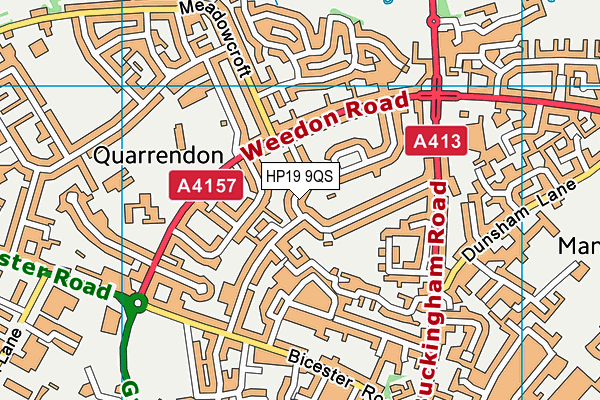 HP19 9QS map - OS VectorMap District (Ordnance Survey)