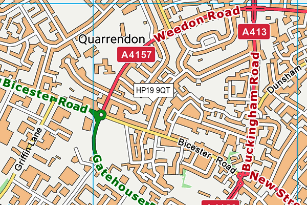 HP19 9QT map - OS VectorMap District (Ordnance Survey)