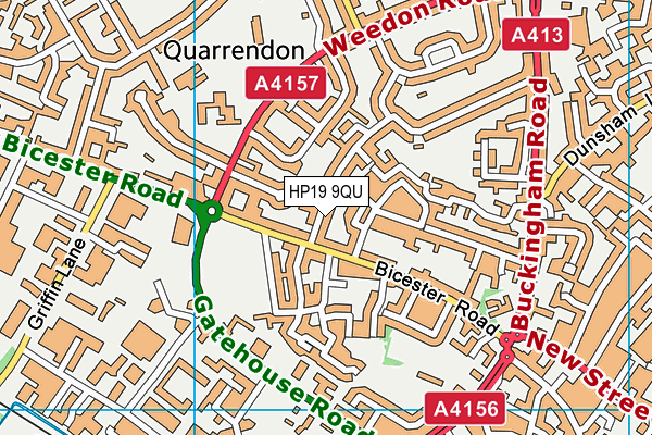 HP19 9QU map - OS VectorMap District (Ordnance Survey)