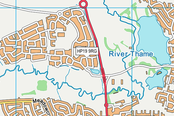 HP19 9RG map - OS VectorMap District (Ordnance Survey)