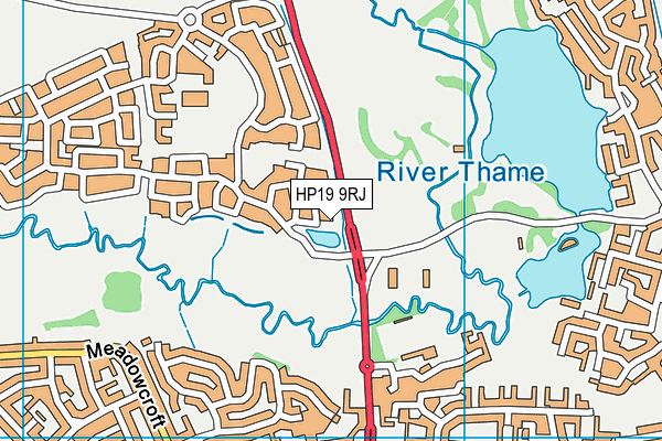 HP19 9RJ map - OS VectorMap District (Ordnance Survey)