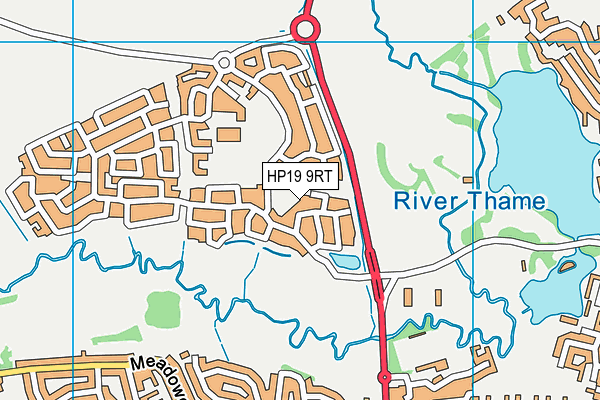 HP19 9RT map - OS VectorMap District (Ordnance Survey)