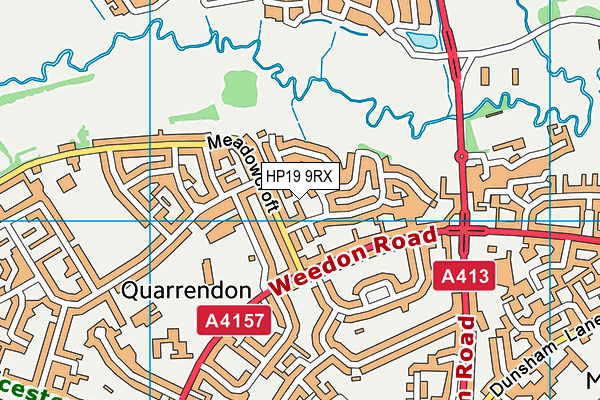 HP19 9RX map - OS VectorMap District (Ordnance Survey)