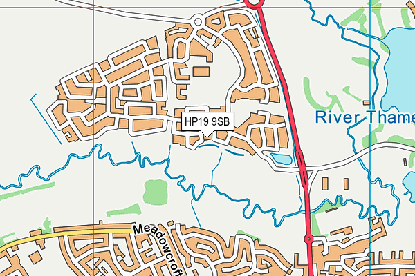 HP19 9SB map - OS VectorMap District (Ordnance Survey)