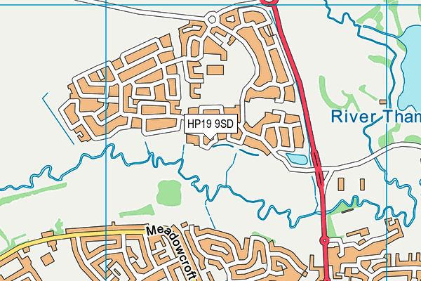 HP19 9SD map - OS VectorMap District (Ordnance Survey)