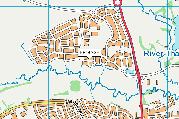 HP19 9SE map - OS VectorMap District (Ordnance Survey)