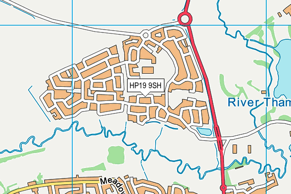 HP19 9SH map - OS VectorMap District (Ordnance Survey)