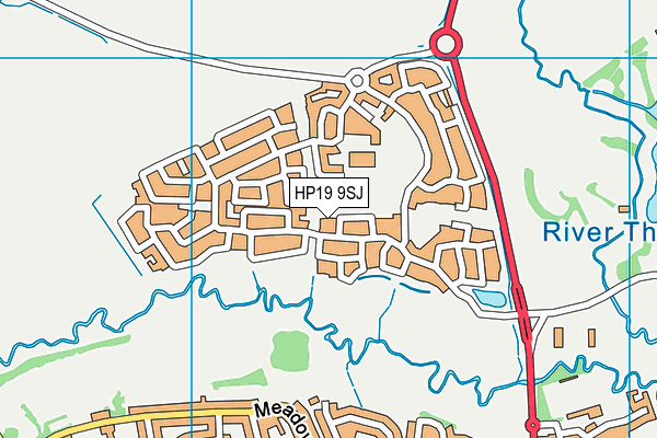 HP19 9SJ map - OS VectorMap District (Ordnance Survey)