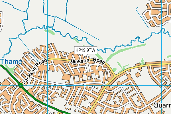 HP19 9TW map - OS VectorMap District (Ordnance Survey)