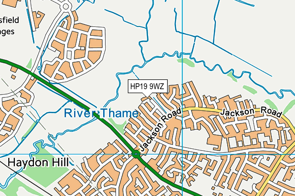 Aylesbury Vale Dynamos map (HP19 9WZ) - OS VectorMap District (Ordnance Survey)
