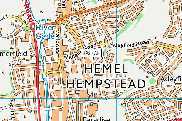 HP2 4AH map - OS VectorMap District (Ordnance Survey)