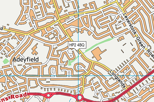 HP2 4BQ map - OS VectorMap District (Ordnance Survey)