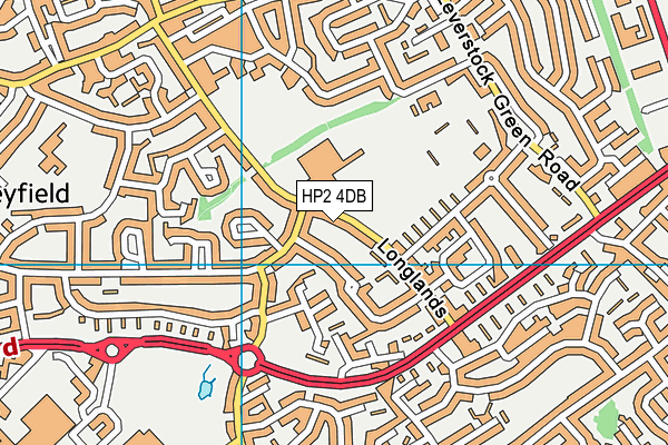 HP2 4DB map - OS VectorMap District (Ordnance Survey)
