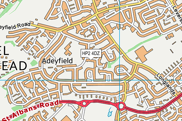 HP2 4DZ map - OS VectorMap District (Ordnance Survey)