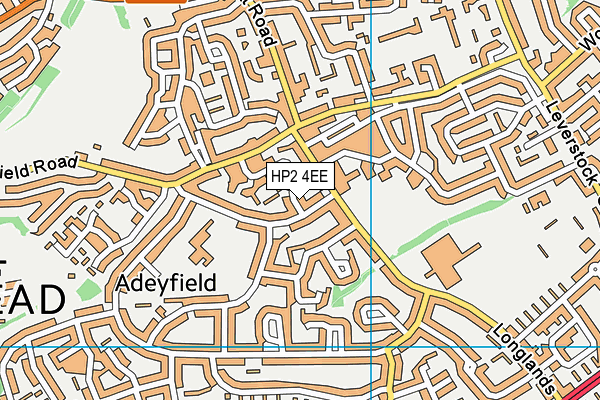 HP2 4EE map - OS VectorMap District (Ordnance Survey)