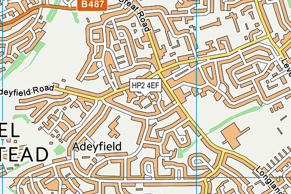 HP2 4EF map - OS VectorMap District (Ordnance Survey)