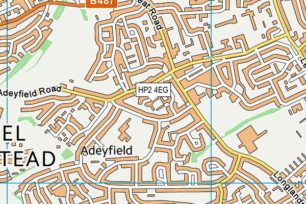 HP2 4EG map - OS VectorMap District (Ordnance Survey)